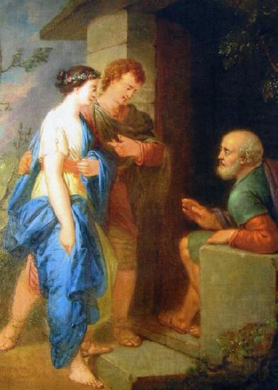 Bernhard Rode Daphnis bring seine Phyllis vor seinen Vater France oil painting art